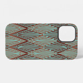 Coque iPhone 12 Style Art Déco, texture transparente. (Verso Horizontal)