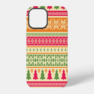 Coque iPhone 12 Style Fair Isle Noël sans couture