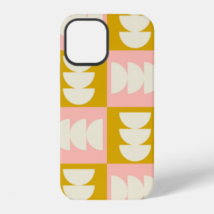 Coque iPhone 12 style géométrique milieu du siècle moderne et rétr