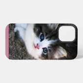 Coque iPhone 12 SUPER CUTE Stray Kitten (Verso Horizontal)