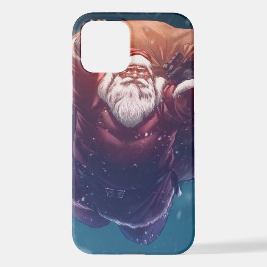 Coque iPhone 12 Super Père Noël (Verso)