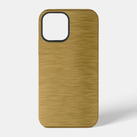 Coque iPhone 12 Surface d'or à texture métallique (Verso)