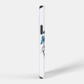 Coque iPhone 12 Symbole Infini de Papillons Morpho Bleus (Côté droit)
