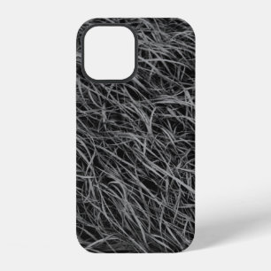 Coque iPhone 12 Tableau abstrait noir et blanc