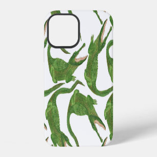 Coque iPhone 12 Tableau d'aquarelle blanc crocodile