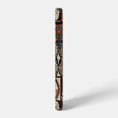 Coque iPhone 12 Tapa hawaïen : Patchwork tribal (Côté gauche)