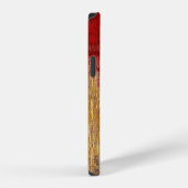 Coque iPhone 12 Tapis d'or rouge oriental texture. (Côté droit)