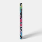 Coque iPhone 12 Teinture Tie Dye Arc-en-Ciel Pastel en Spirale (Côté gauche)