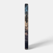 Coque iPhone 12 Tempête d'éclairs nuageux (Côté gauche)