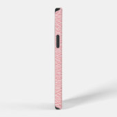 Coque iPhone 12 Texture arrière - plan cuir rose (Côté droit)