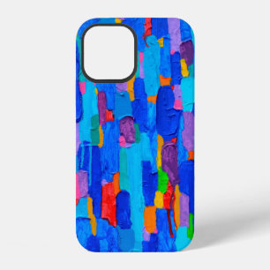 Coque iPhone 12 Texture, arrière-plan et image colorée d'un origi