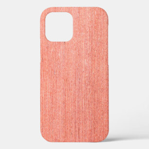 Coque iPhone 12 Texture de bois brun naturel et fond transparent