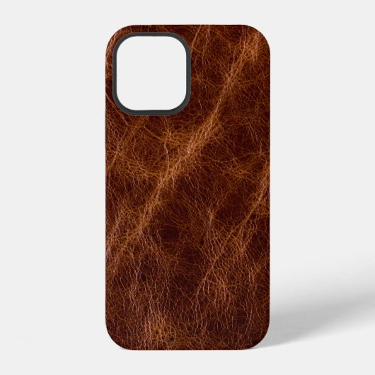 Coque iPhone 12 Texture de cuir marroncuir,texture,abstrait,acce (Verso)
