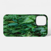 Coque iPhone 12 Texture de feuillage d'herbe et de fougère verte (Verso Horizontal)