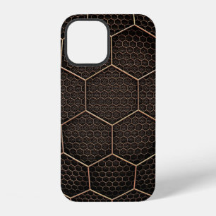 Coque iPhone 12 Texture de fond grille hexagonale d