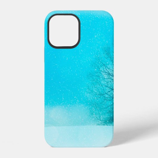 Coque iPhone 12 Texture de fond hiver (Verso)