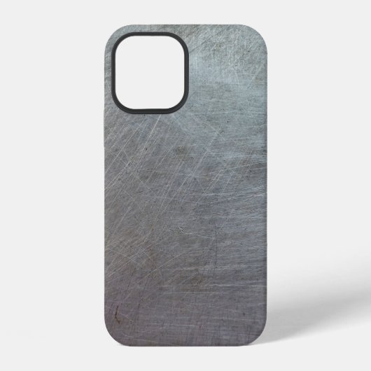 Coque iPhone 12 Texture de fond métal grunge (Verso)