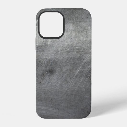 Coque iPhone 12 Texture de fond rayures de métal (Verso)