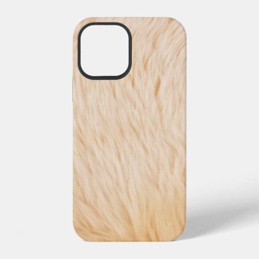 Coque iPhone 12 Texture de fourrure de poil de chèvre (Verso)