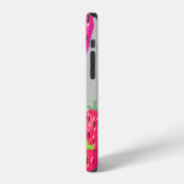 Coque iPhone 12 Texture de fraise mûre dessinée à la main (Côté gauche)