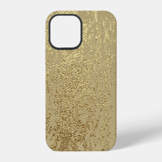 Coque iPhone 12 Texture de grunge d'or pour créer un effet déprimé