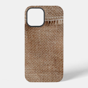 Coque iPhone 12 Texture de ligne naturelle fond café, sac, abstr