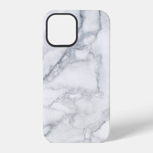 Coque iPhone 12 Texture de marbre blanc (Verso)