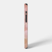 Coque iPhone 12 Texture de marbre liquide rose (Côté gauche)