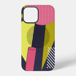 Coque iPhone 12 Texture de style rétro, conception de motif. art,a