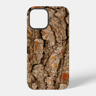 Coque iPhone 12 Texture d'écorce de pin