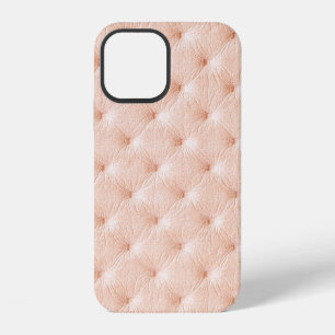 Coque iPhone 12 Texture en cuir beige perle