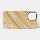 Coque iPhone 12 Texture en marbre doré (Verso Horizontal)