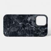 Coque iPhone 12 Texture en marbre noir (Verso Horizontal)