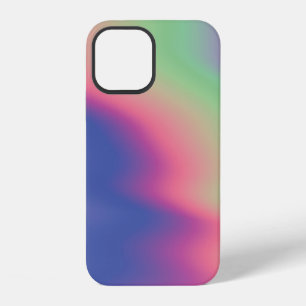 Coque iPhone 12 Texture holographique avec des taches colorées. Ps