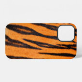 Coque iPhone 12 Texture imprimée tigre (Verso Horizontal)