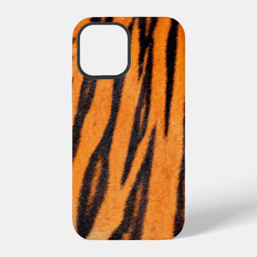 Coque iPhone 12 Texture imprimée tigre (Verso)