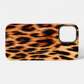 Coque iPhone 12 Texture léopard, motif sans couture d'animal afric (Verso Horizontal)