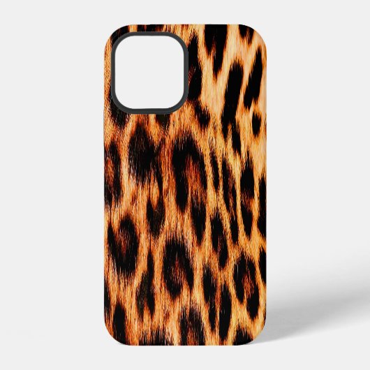Coque iPhone 12 Texture léopard, motif sans couture d'animal afric (Verso)