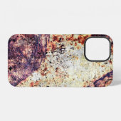 Coque iPhone 12 Texture métal fer industriel (Verso Horizontal)