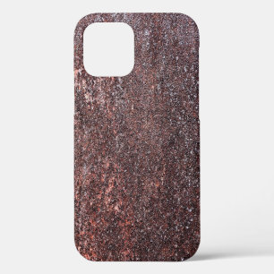 Coque iPhone 12 Texture métallique vintage avec rayures et fissure