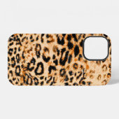Coque iPhone 12 Texture peau léopard, motif léopard (Verso Horizontal)