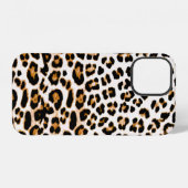 Coque iPhone 12 Texture sans couture de léopard, impression d'anim (Verso Horizontal)