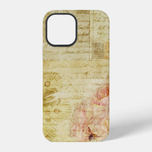 Coque iPhone 12 Texture scrapbook lettres vintage