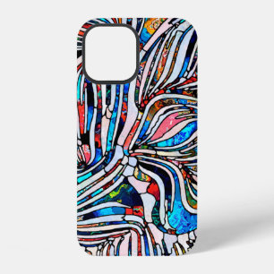 Coque iPhone 12 Textures brisées. Unité de la série Verre teinté. 