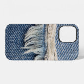 Coque iPhone 12 Textures déchiré jeans arrière - plan. (Verso Horizontal)