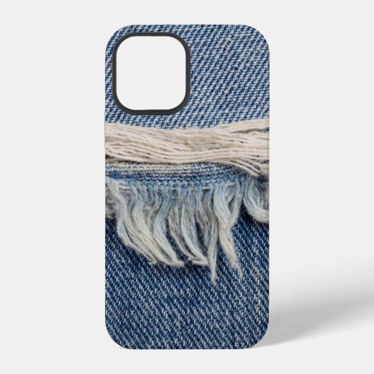 Coque iPhone 12 Textures déchiré jeans arrière - plan. (Verso)