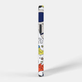Coque iPhone 12 Thème spatial dans une illustration de style doodl (Côté droit)