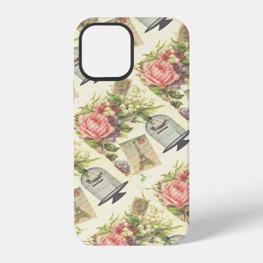 Coque iPhone 12 Thème Vintage Paris (Verso)
