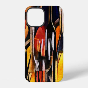 Coque iPhone 12 Thèmes du vin : Bouteilles et raisins
