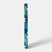 COQUE iPhone 12 TIARE (TEINTÉ DE VERT-BLEU) (Côté gauche)